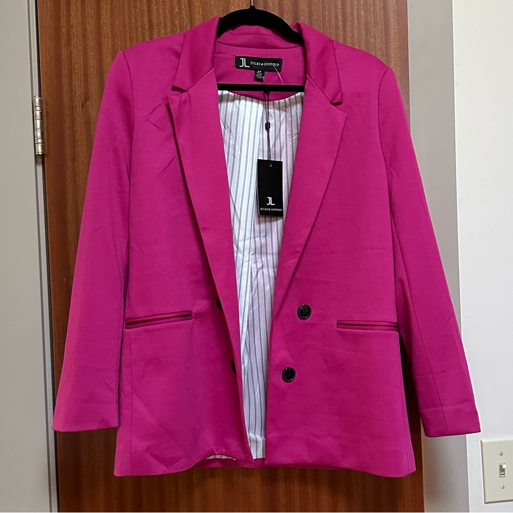 🆕 NWT Jules & Leopold Pink Blazer - sz S